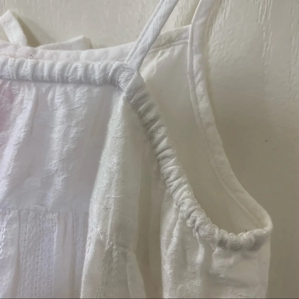 Joe Fresh White Cotton Sundress Eyelet Lace Embroidered Lined Size 3 - Picture 7 of 13